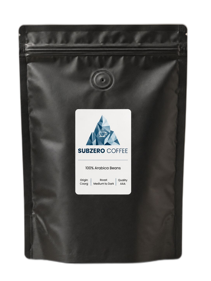 Subzero Coffee whole roasted coffee beans, 1kg bulk pack